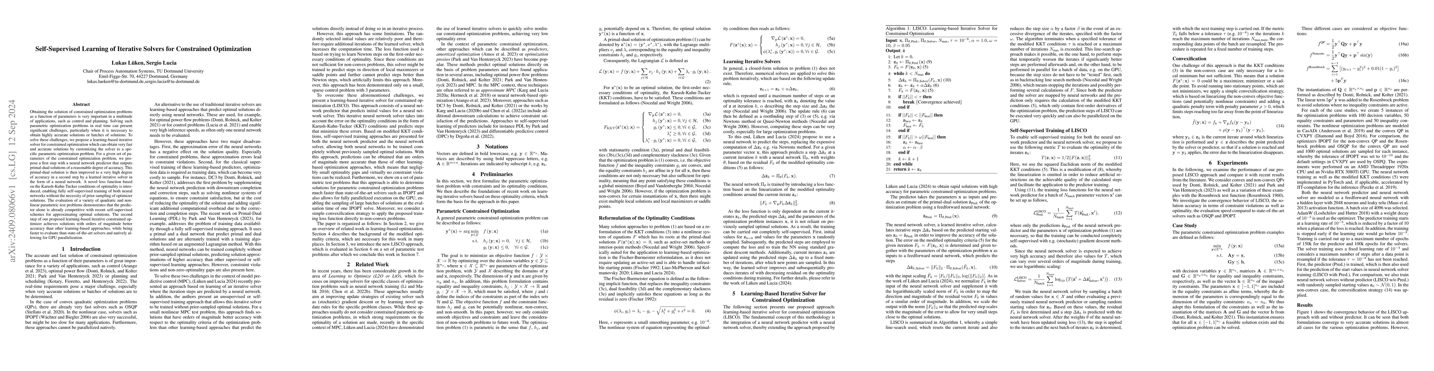 Thumbnail for Self-Supervised Learning of Iterative Solvers for Constrained
  Optimization