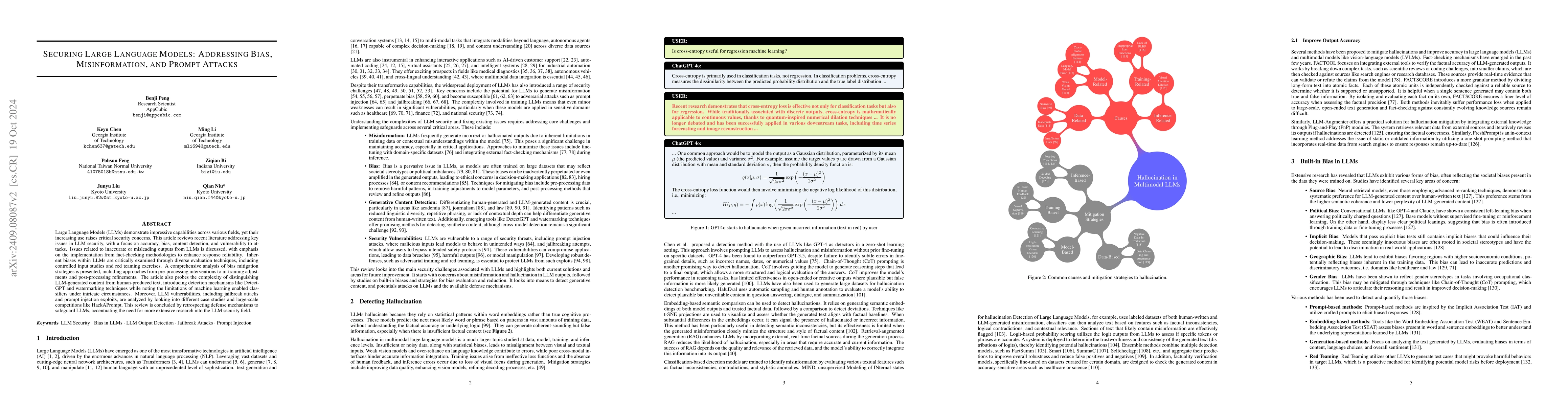 Thumbnail for Securing Large Language Models: Addressing Bias, Misinformation, and
  Prompt Attacks