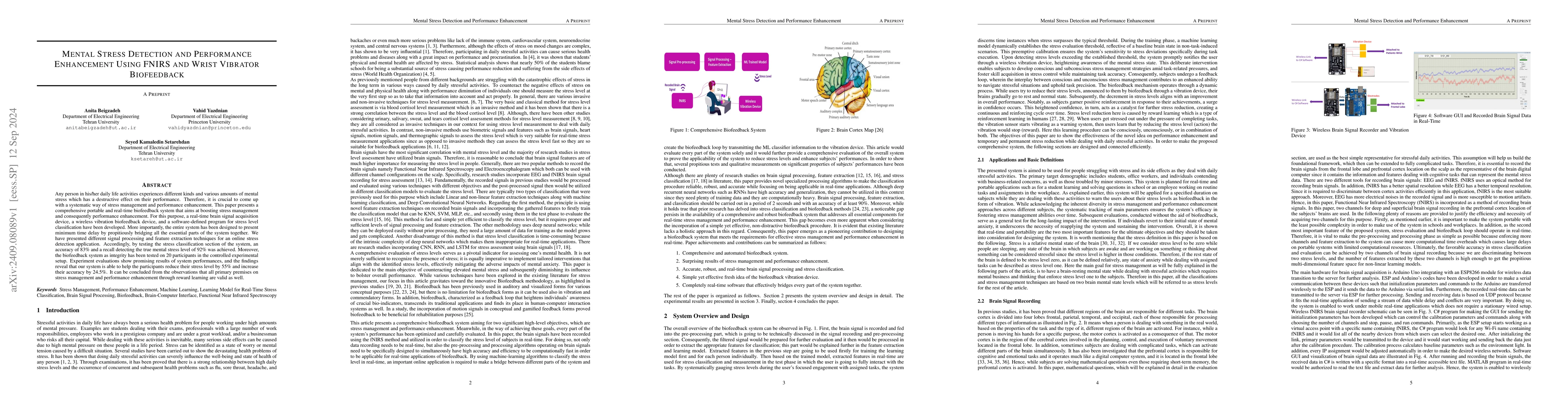 Thumbnail for Mental Stress Detection and Performance Enhancement Using FNIRS and
  Wrist Vibrator Biofeedback