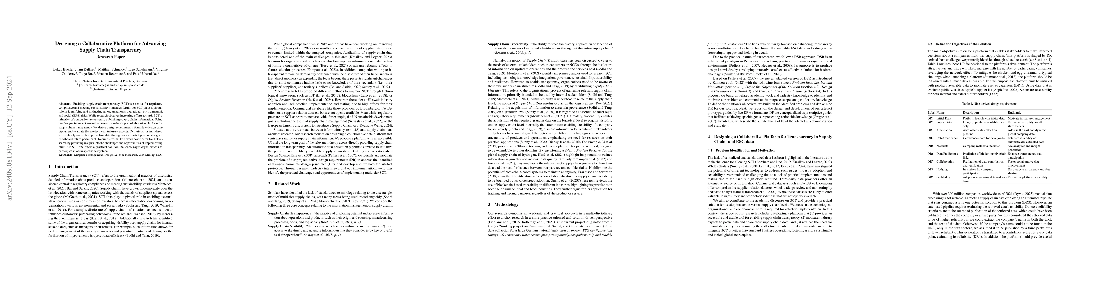Thumbnail for Designing a Collaborative Platform for Advancing Supply Chain
  Transparency