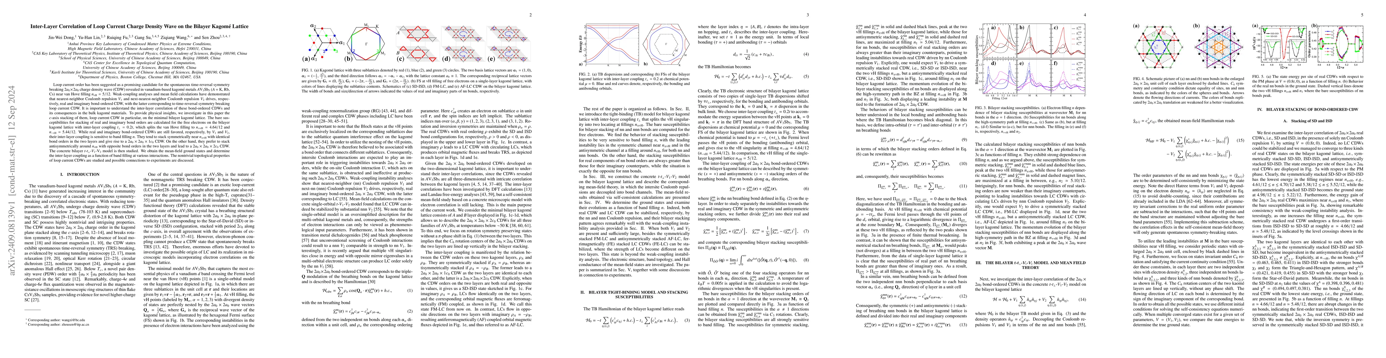 Thumbnail for Inter-Layer Correlation of Loop Current Charge Density Wave on the
  Bilayer Kagomé Lattice