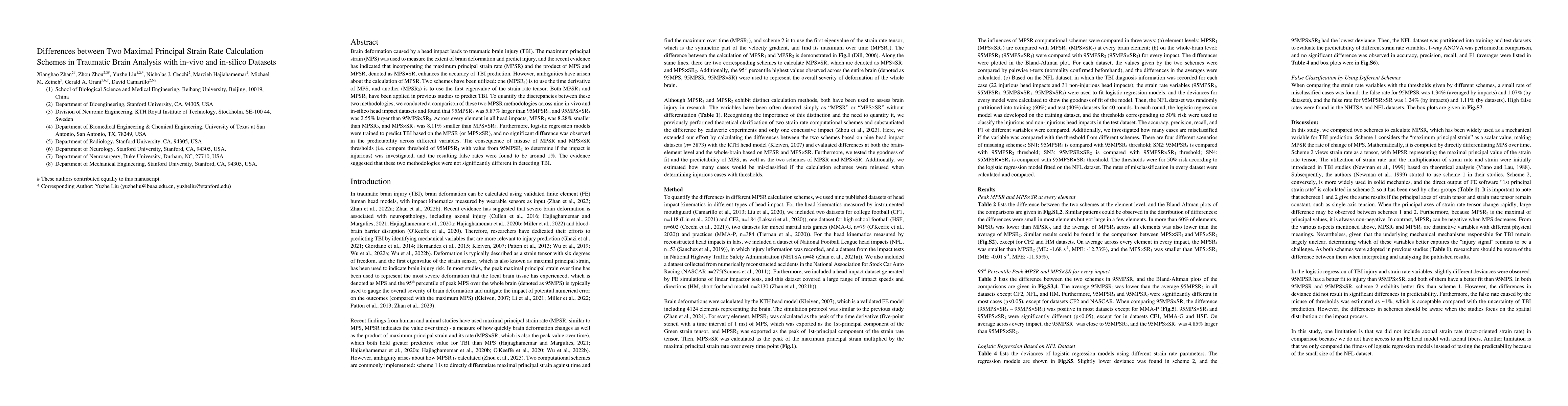 Thumbnail for Differences between Two Maximal Principal Strain Rate Calculation
  Schemes in Traumatic Brain Analysis with in-vivo and in-silico Datasets