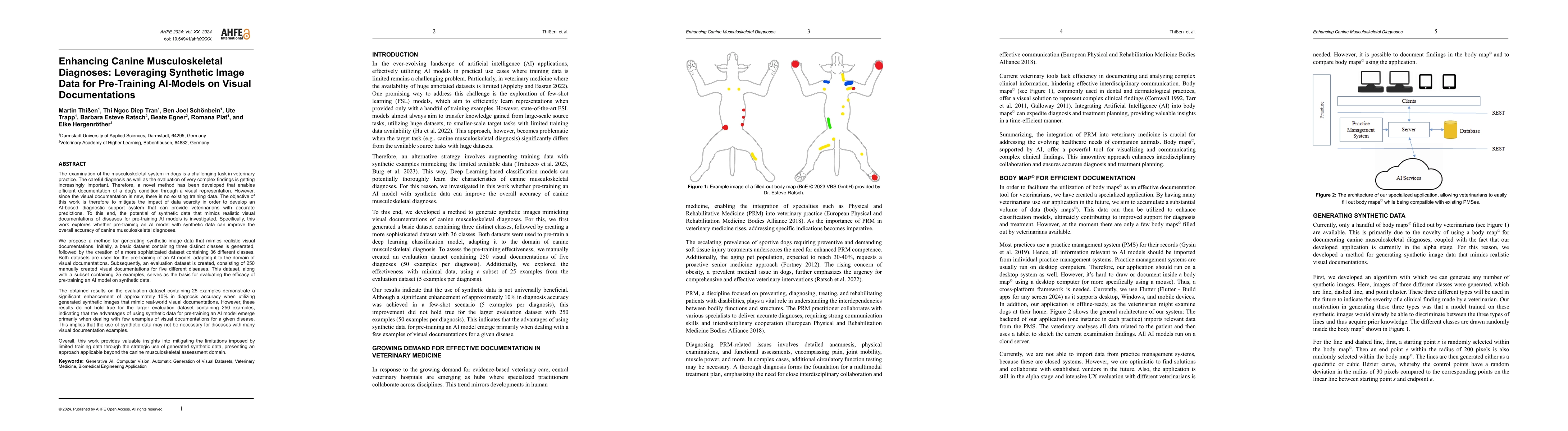 Thumbnail for Enhancing Canine Musculoskeletal Diagnoses: Leveraging Synthetic Image
  Data for Pre-Training AI-Models on Visual Documentations