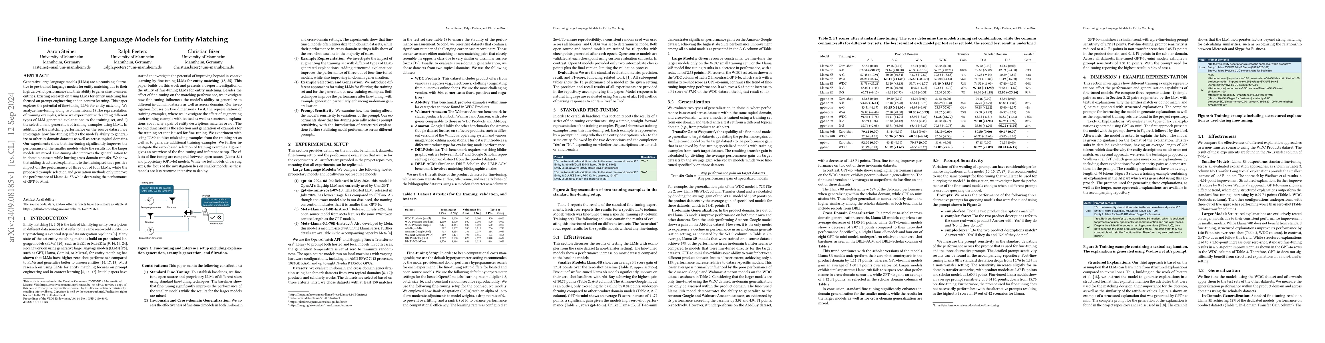 Thumbnail for Fine-tuning Large Language Models for Entity Matching