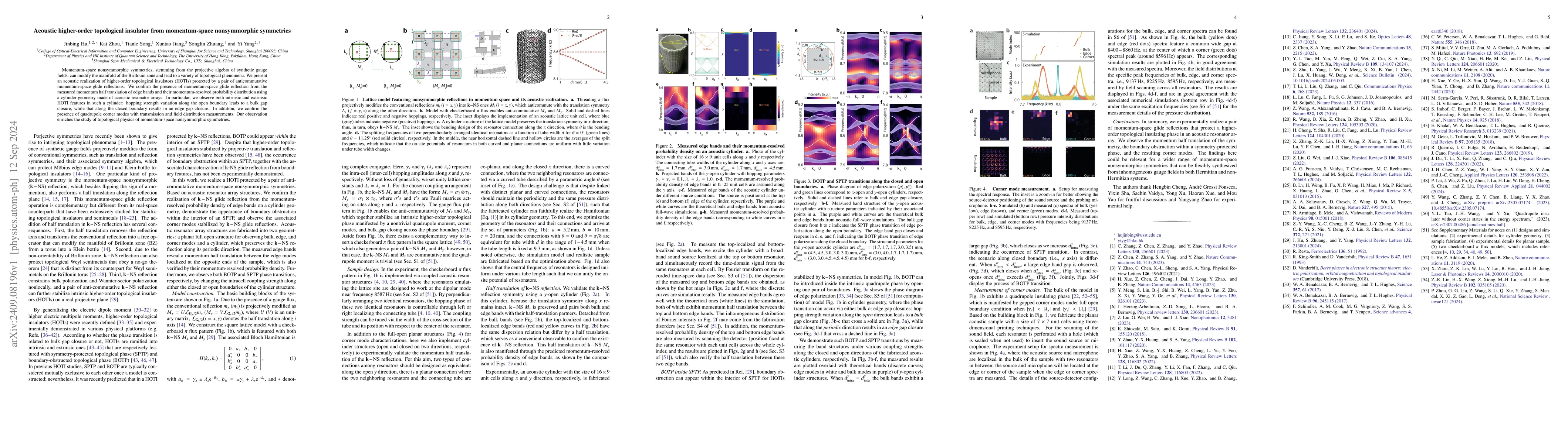 Thumbnail for Acoustic higher-order topological insulator from momentum-space
  nonsymmorphic symmetries