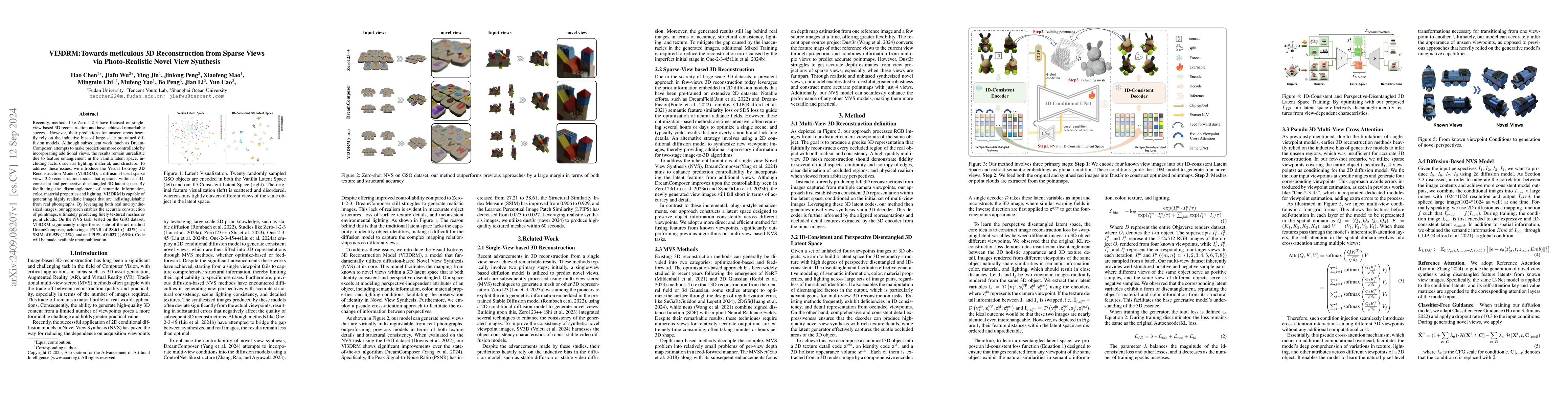 Thumbnail for VI3DRM:Towards meticulous 3D Reconstruction from Sparse Views via
  Photo-Realistic Novel View Synthesis
