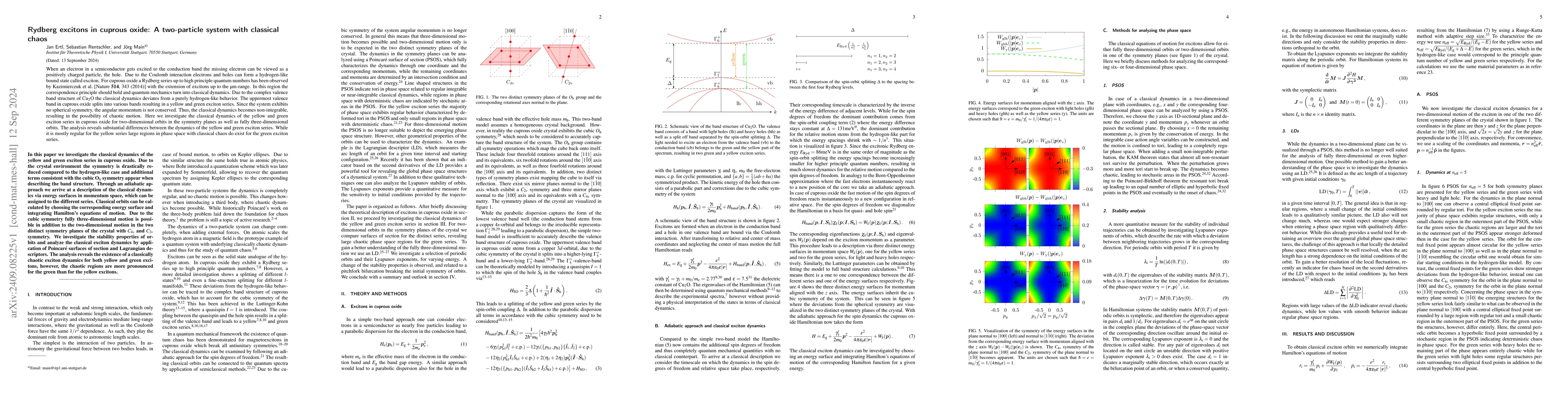 Thumbnail for Rydberg excitons in cuprous oxide: A two-particle system with classical
  chaos