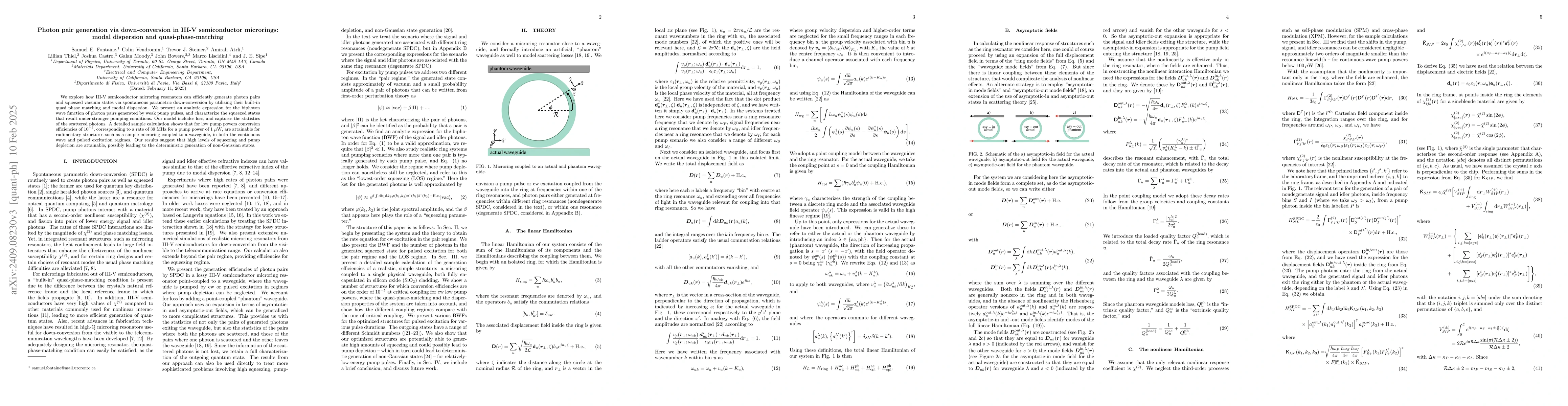 Thumbnail for Photon pair generation via down-conversion in III-V semiconductor
  microrings: modal dispersion and quasi-phase matching