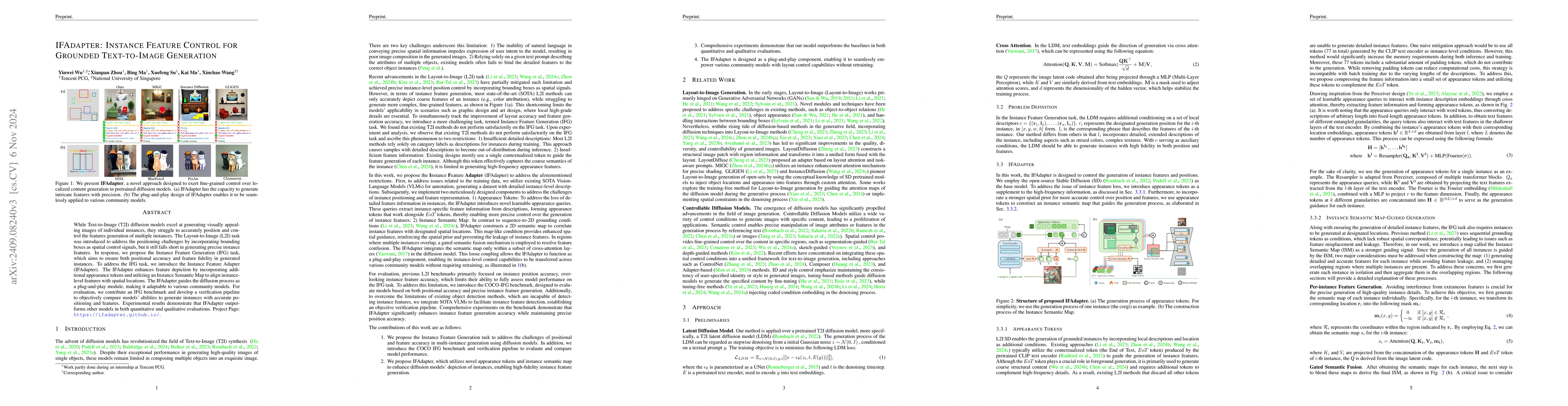 Thumbnail for IFAdapter: Instance Feature Control for Grounded Text-to-Image
  Generation