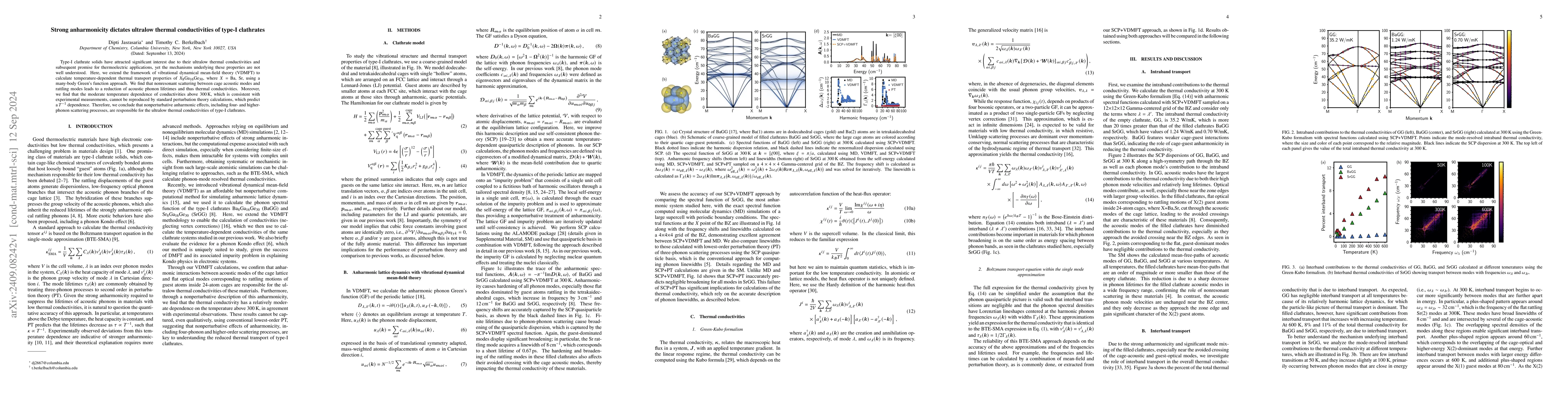 Thumbnail for Strong anharmonicity dictates ultralow thermal conductivities of type-I
  clathrates
