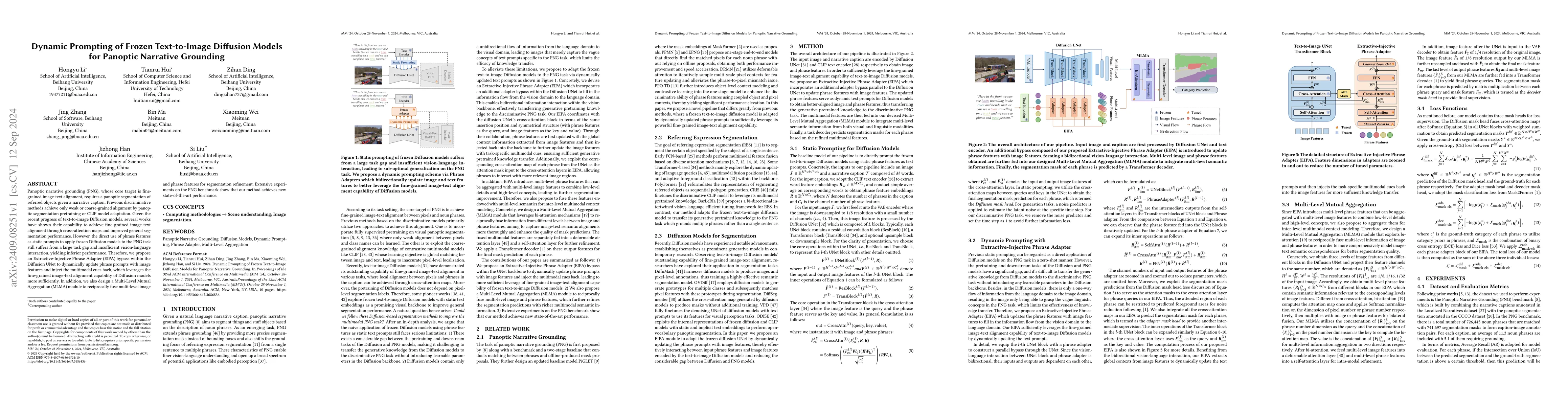 Thumbnail for Dynamic Prompting of Frozen Text-to-Image Diffusion Models for Panoptic
  Narrative Grounding