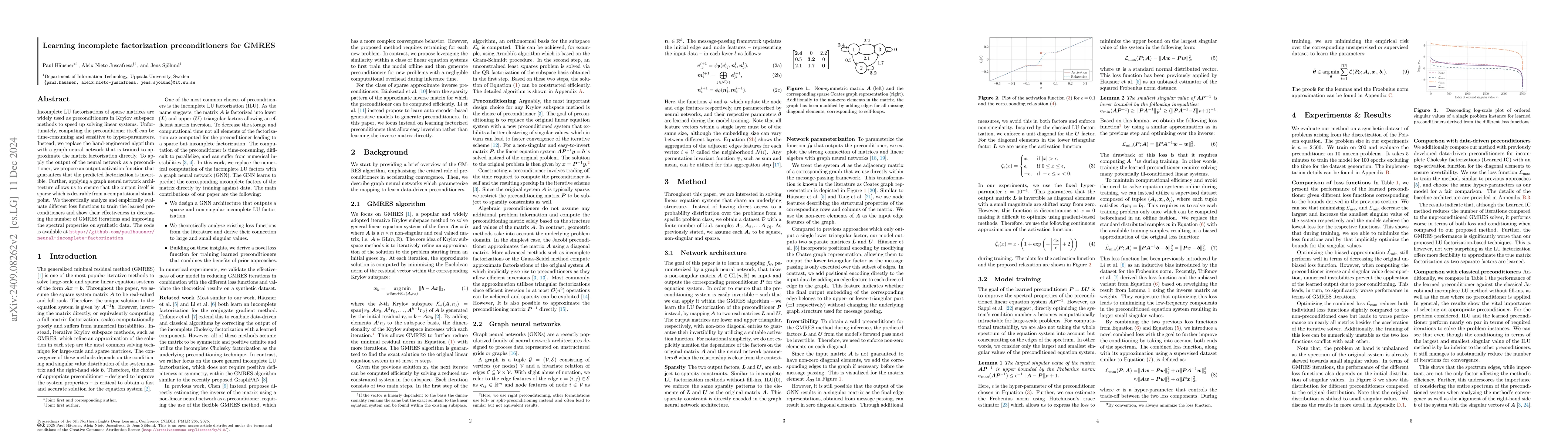 Thumbnail for Learning incomplete factorization preconditioners for GMRES