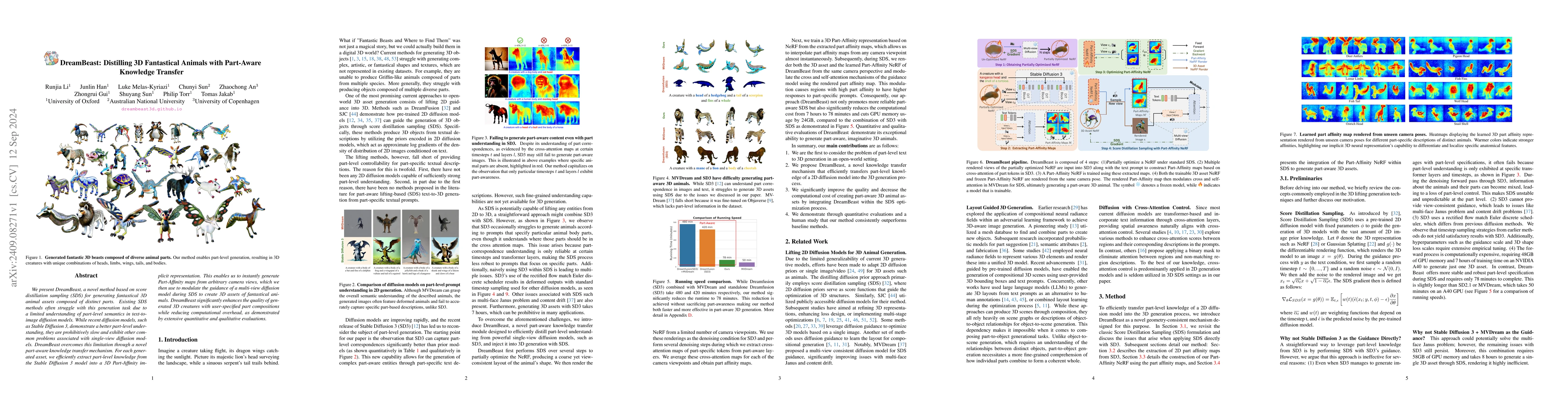 Thumbnail for DreamBeast: Distilling 3D Fantastical Animals with Part-Aware Knowledge
  Transfer