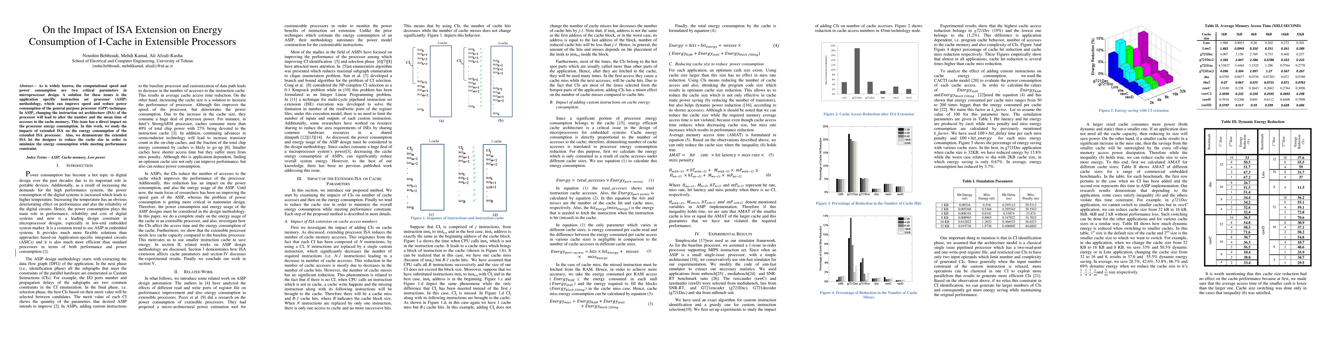 Thumbnail for On the Impact of ISA Extension on Energy Consumption of I-Cache in
  Extensible Processors