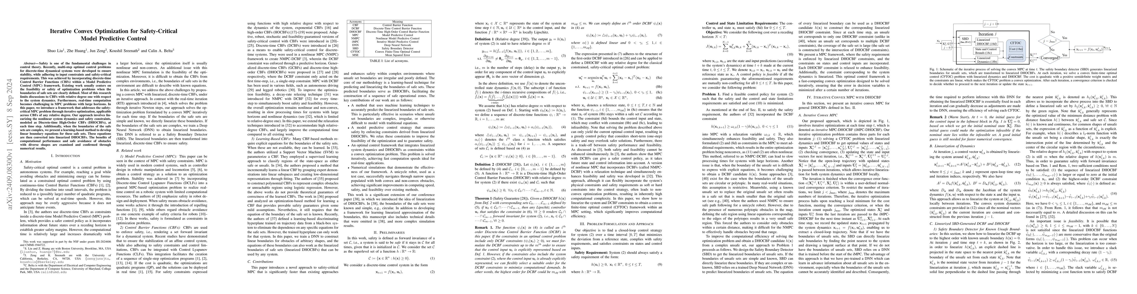 Thumbnail for Iterative Convex Optimization for Safety-Critical Model Predictive
  Control