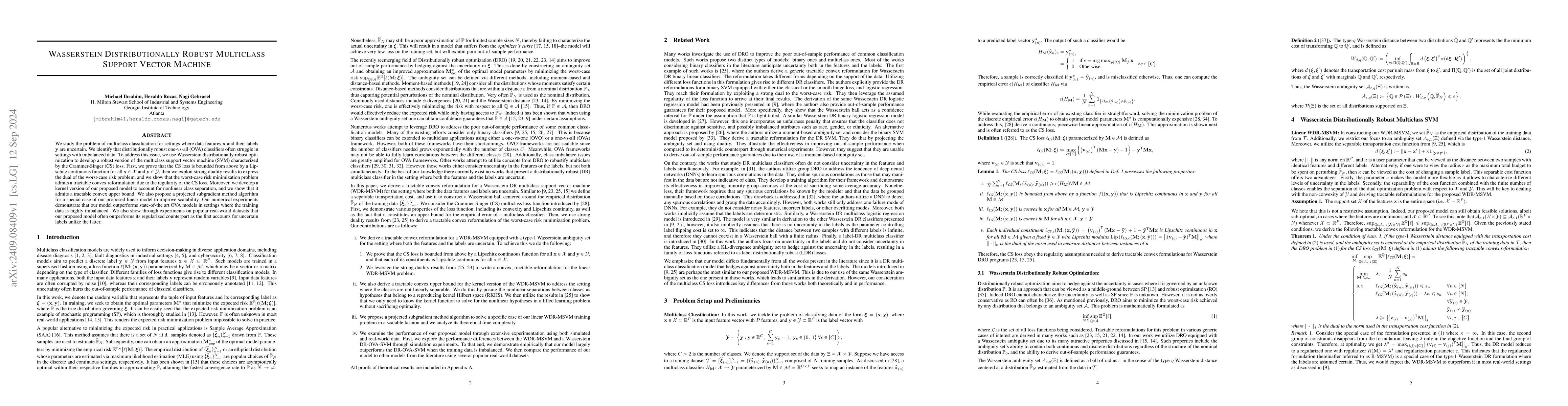 Thumbnail for Wasserstein Distributionally Robust Multiclass Support Vector Machine