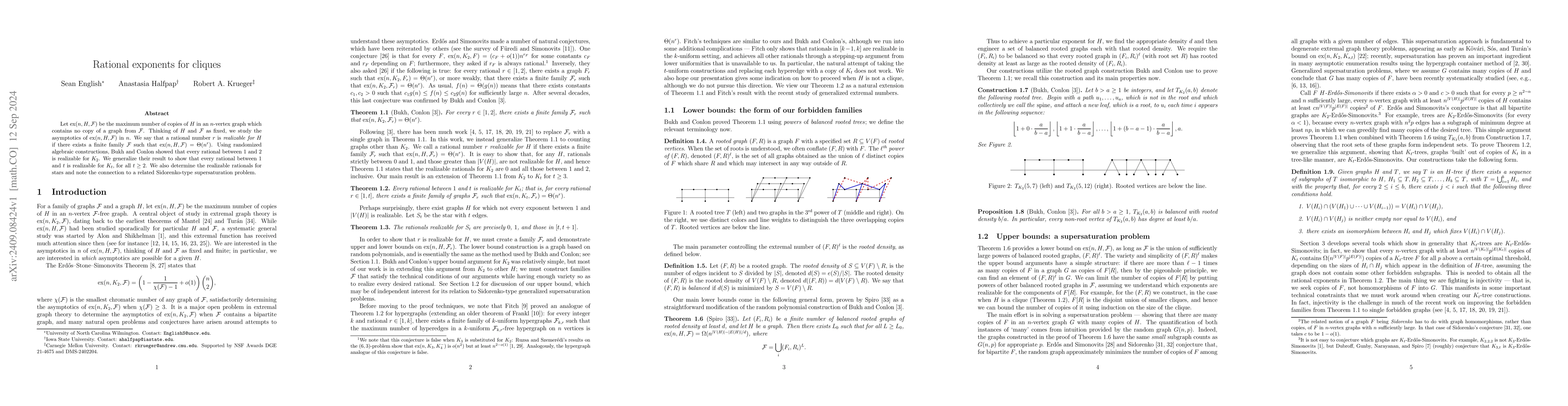 Thumbnail for Rational exponents for cliques