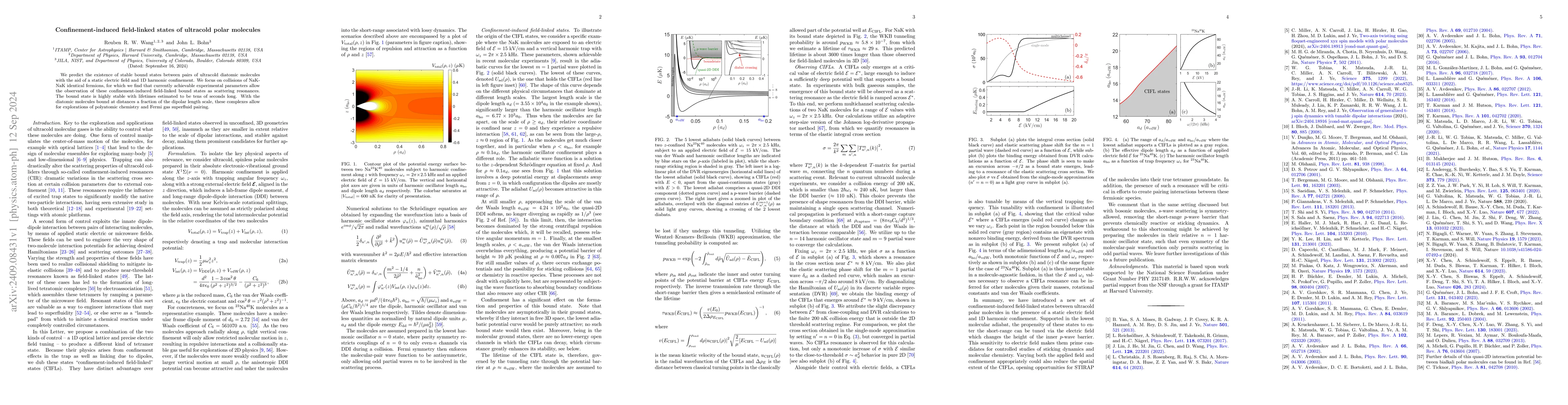 Thumbnail for Confinement-induced field-linked states of ultracold polar molecules
