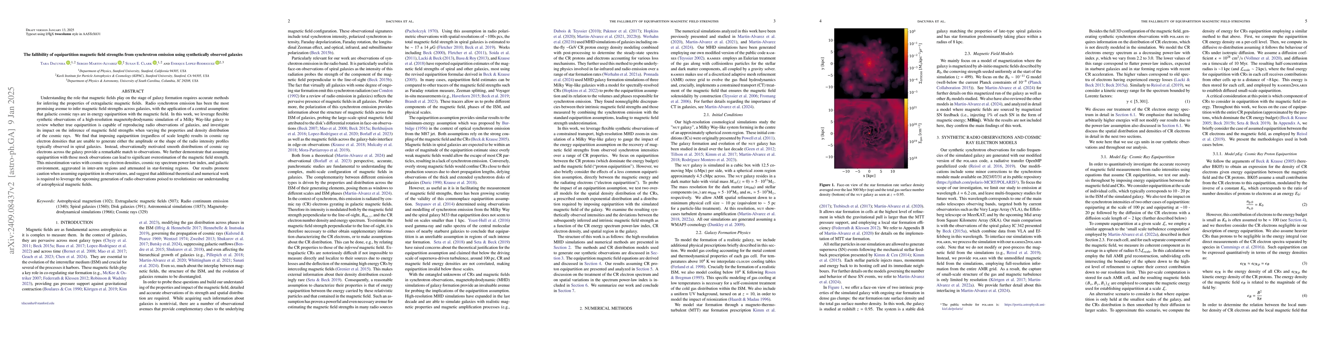 Thumbnail for The overestimation of equipartition magnetic field strengths from
  synchrotron emission using synthetically observed galaxies