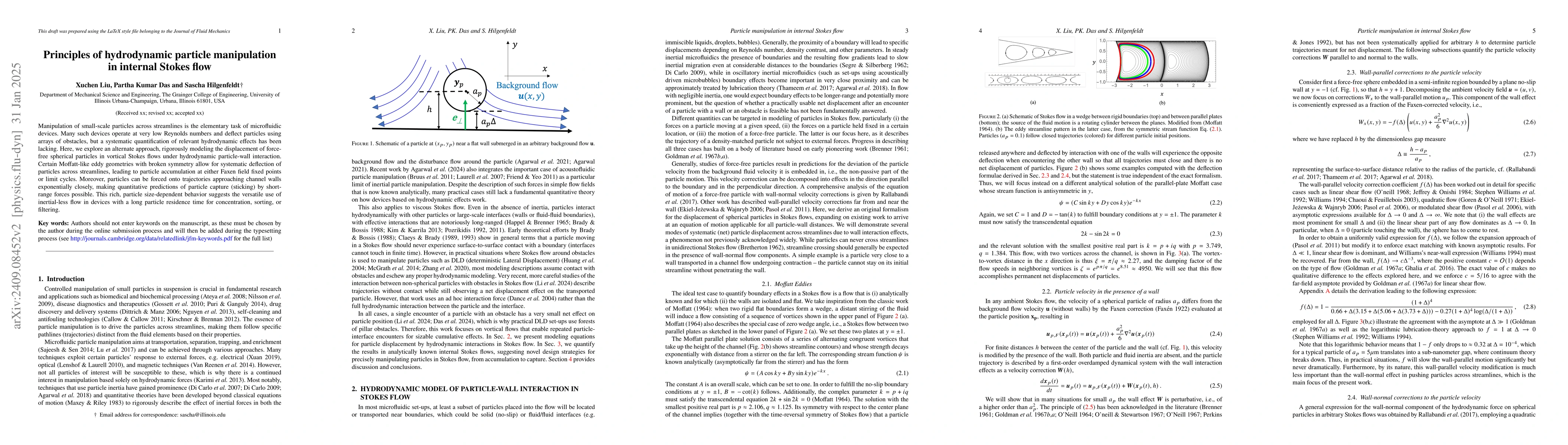 Thumbnail for Principles of hydrodynamic particle manipulation in internal Stokes flow