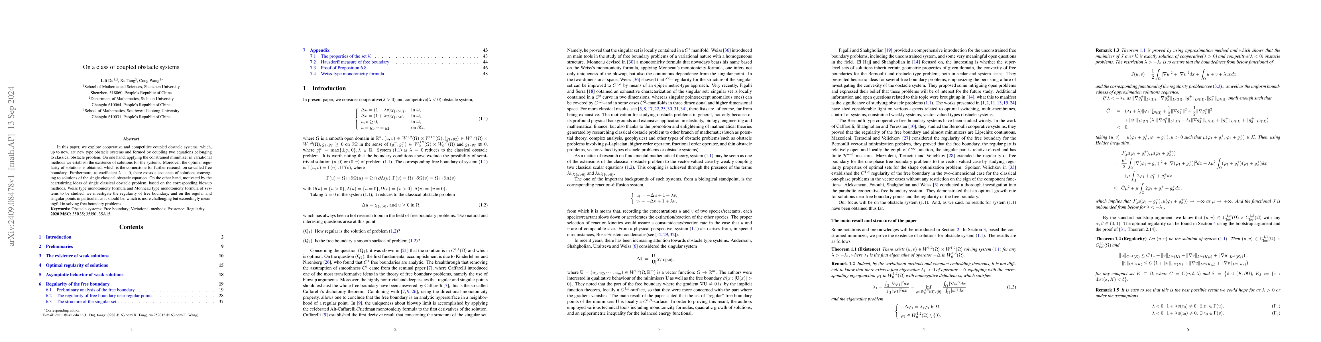 Thumbnail for On a class of coupled obstacle systems