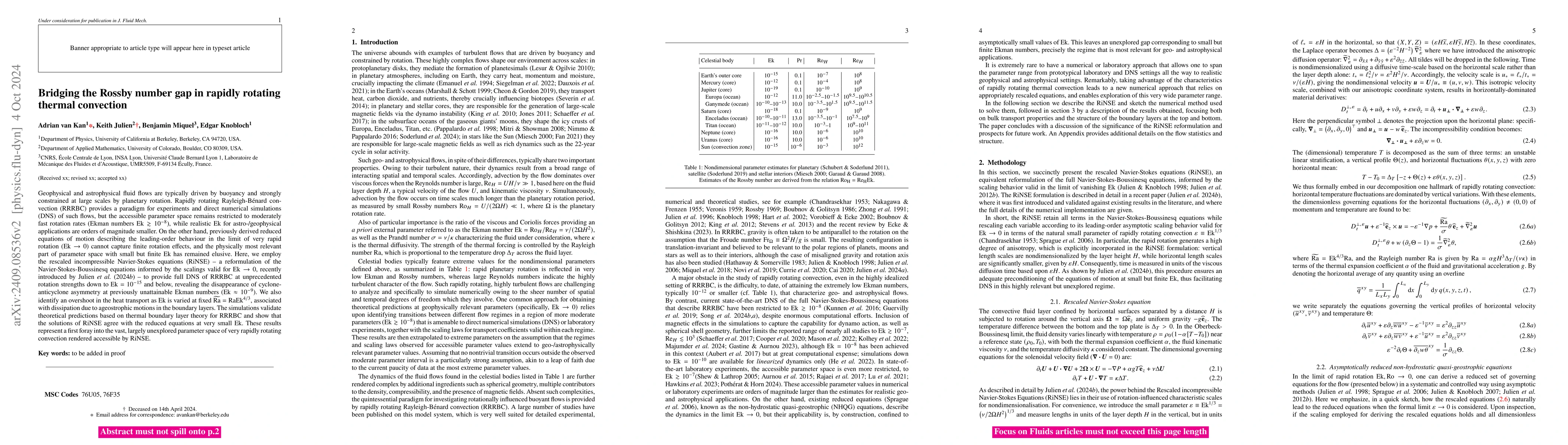 Thumbnail for Bridging the Rossby number gap in rapidly rotating thermal convection