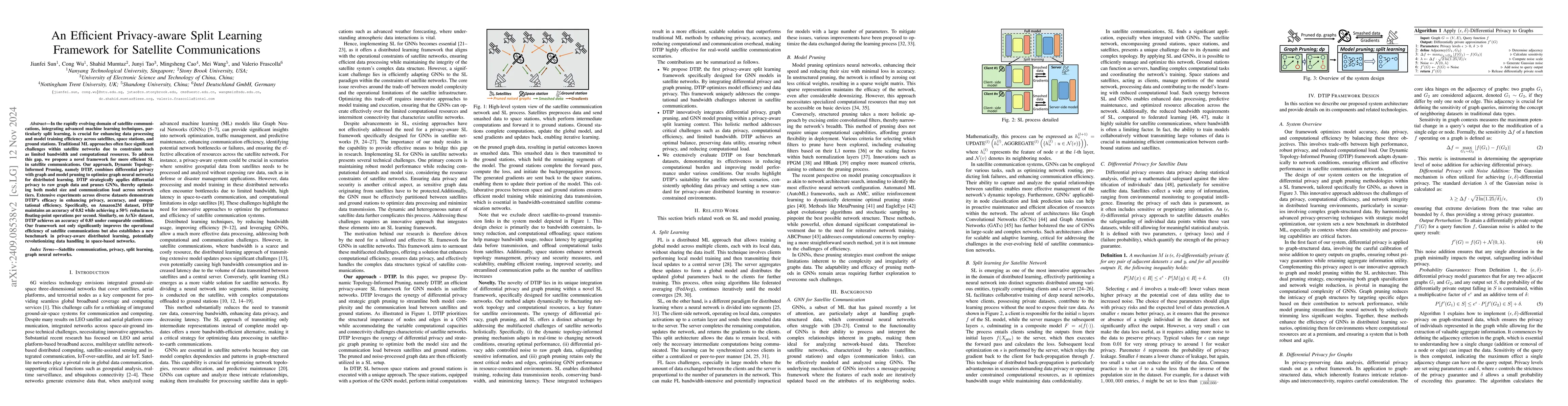 Thumbnail for An Efficient Privacy-aware Split Learning Framework for Satellite
  Communications
