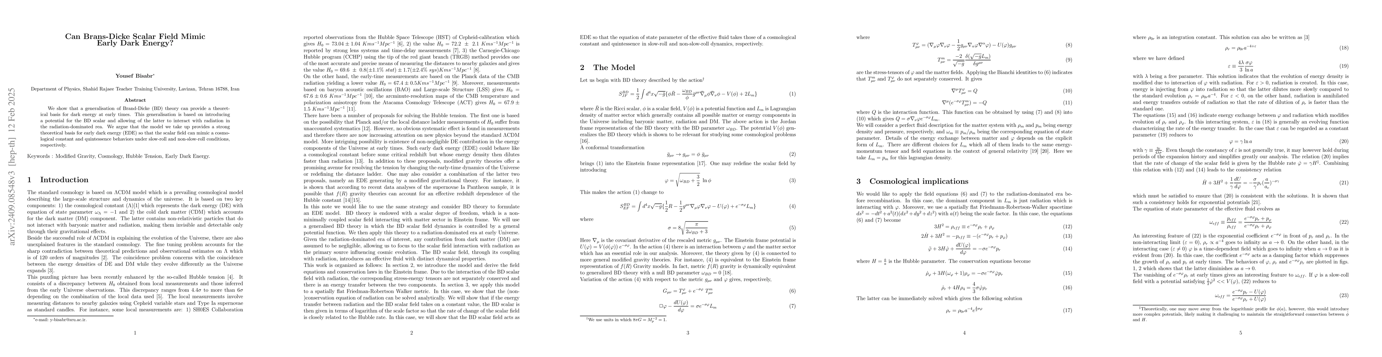 Thumbnail for Brans-Dicke Theory and Hubble Tension: A Model for Early Dark Energy