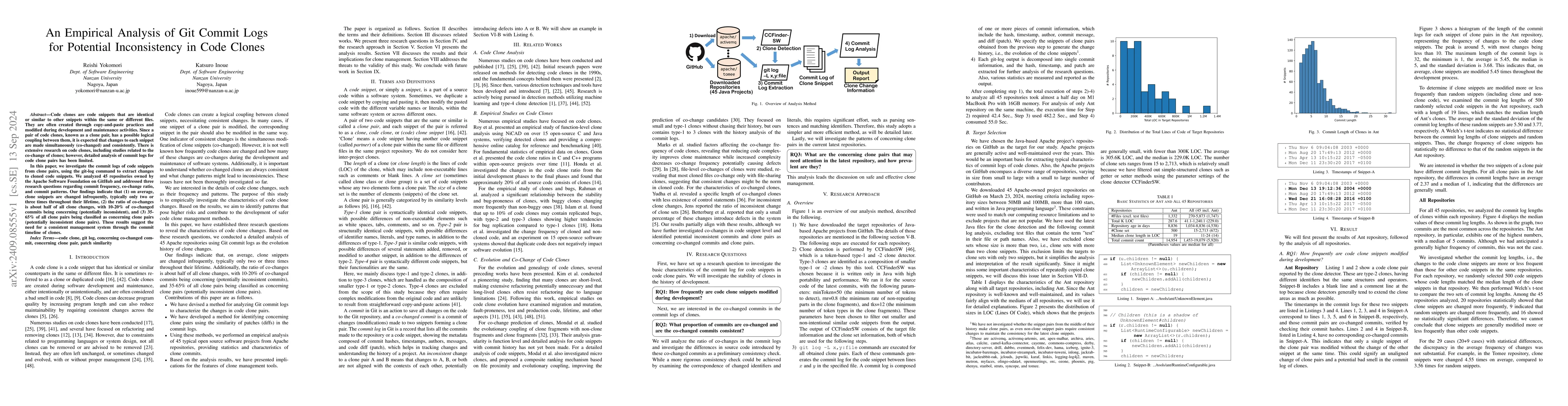 Thumbnail for An Empirical Analysis of Git Commit Logs for Potential Inconsistency in
  Code Clones