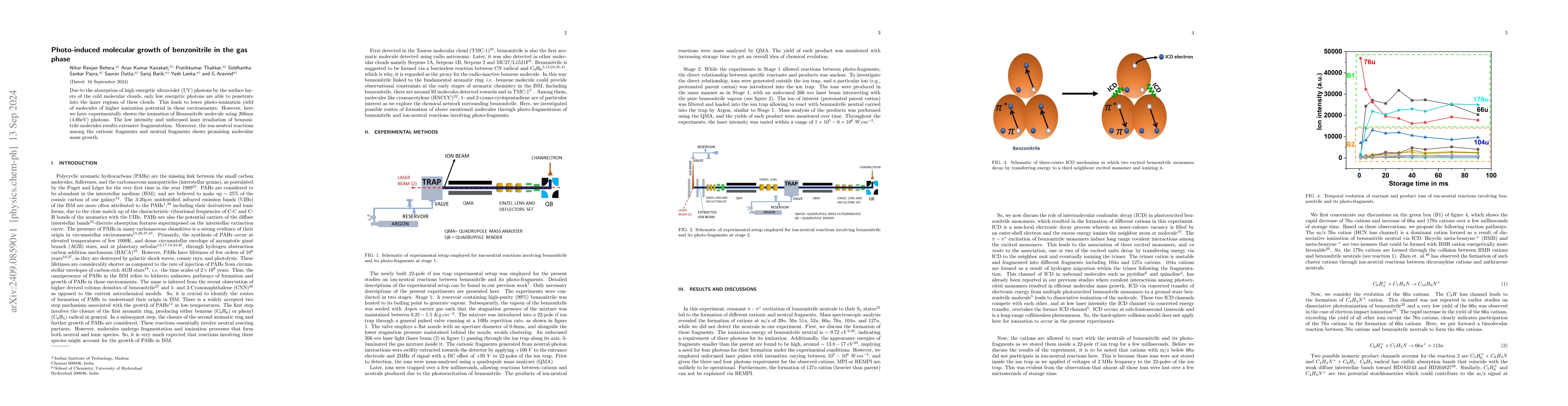 Thumbnail for Photo-induced molecular growth of benzonitrile in the gas phase