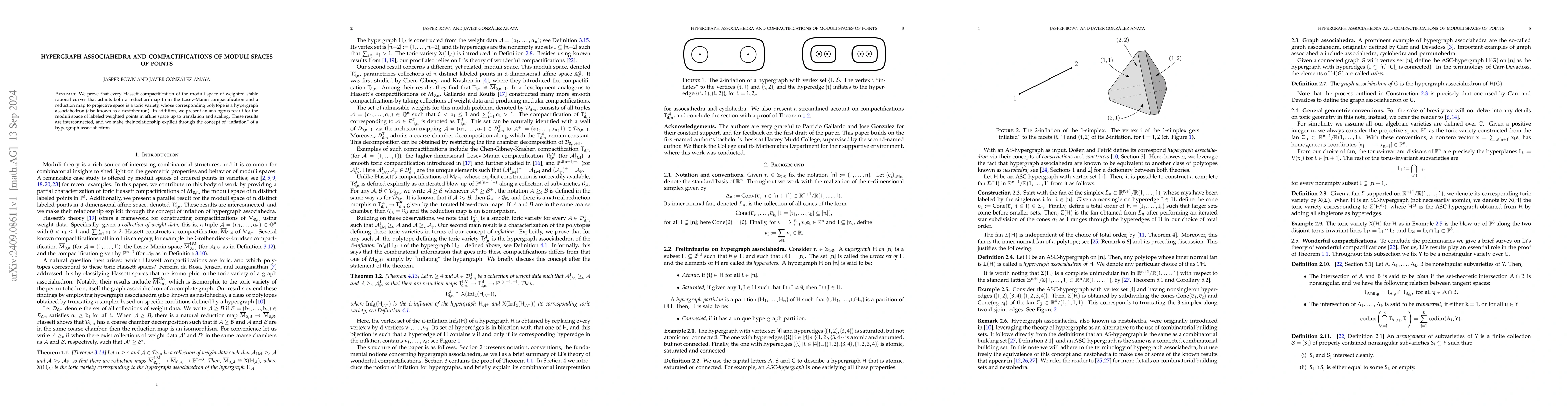 Thumbnail for Hypergraph associahedra and compactifications of moduli spaces of points