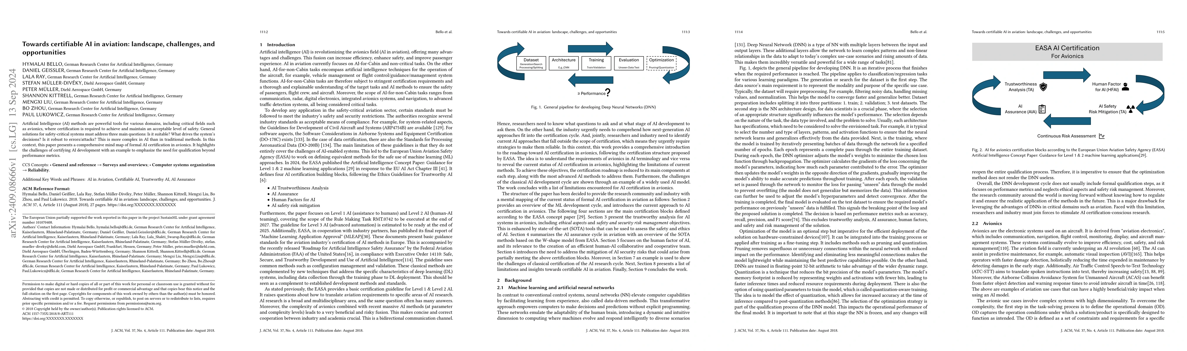 Thumbnail for Towards certifiable AI in aviation: landscape, challenges, and
  opportunities