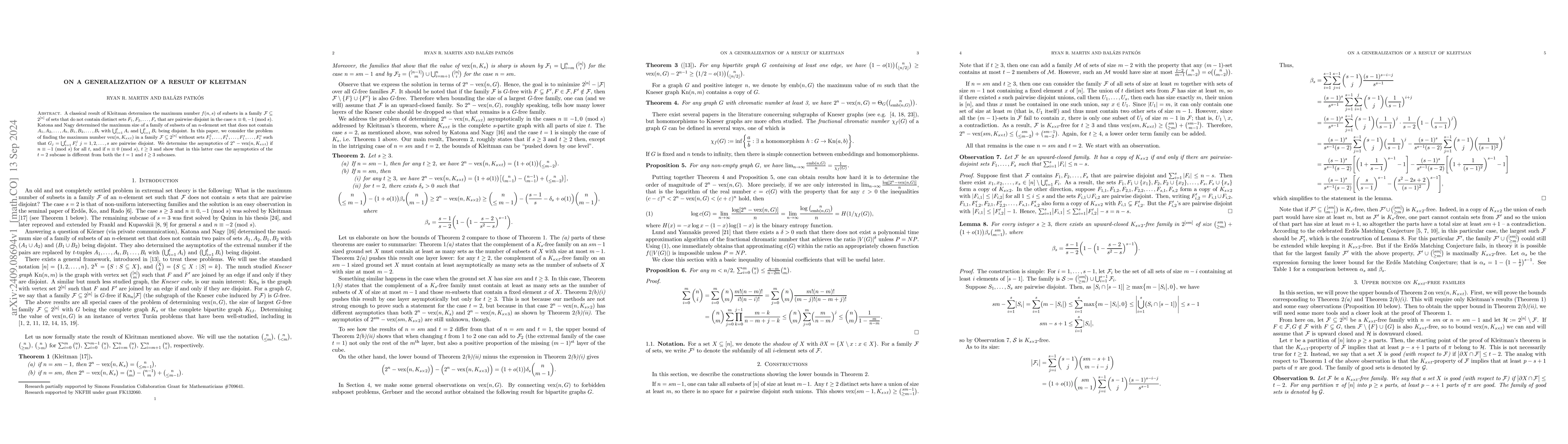 Thumbnail for On a generalization of a result of Kleitman