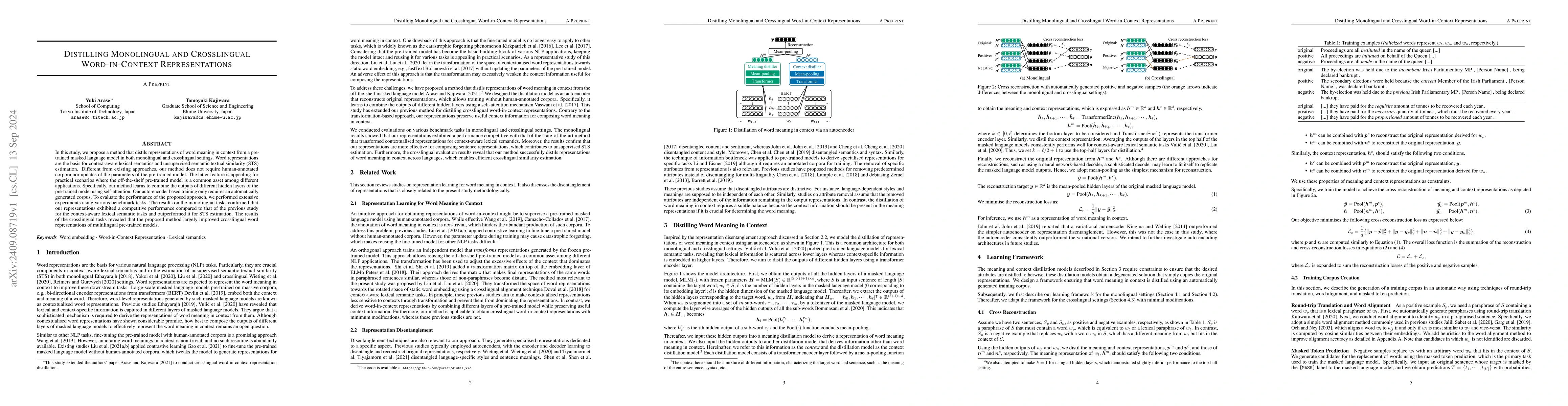 Thumbnail for Distilling Monolingual and Crosslingual Word-in-Context Representations
