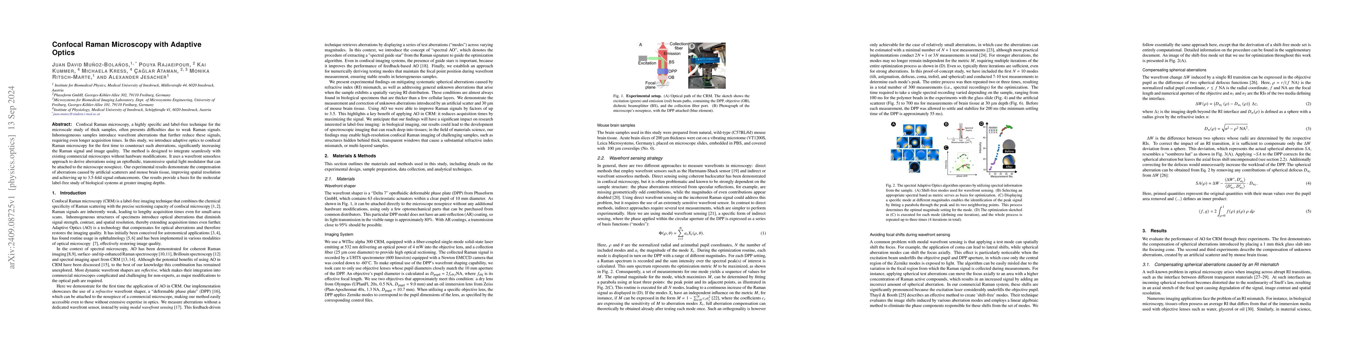 Thumbnail for Confocal Raman Microscopy with Adaptive Optics