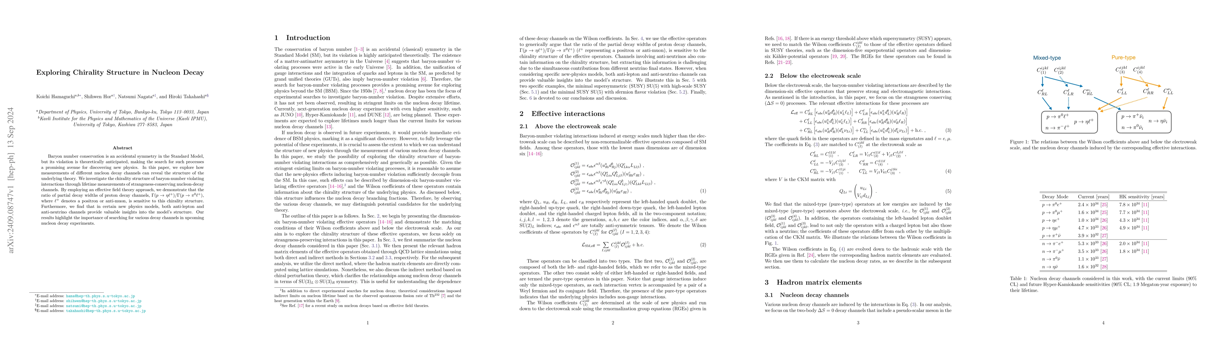 Thumbnail for Exploring Chirality Structure in Nucleon Decay