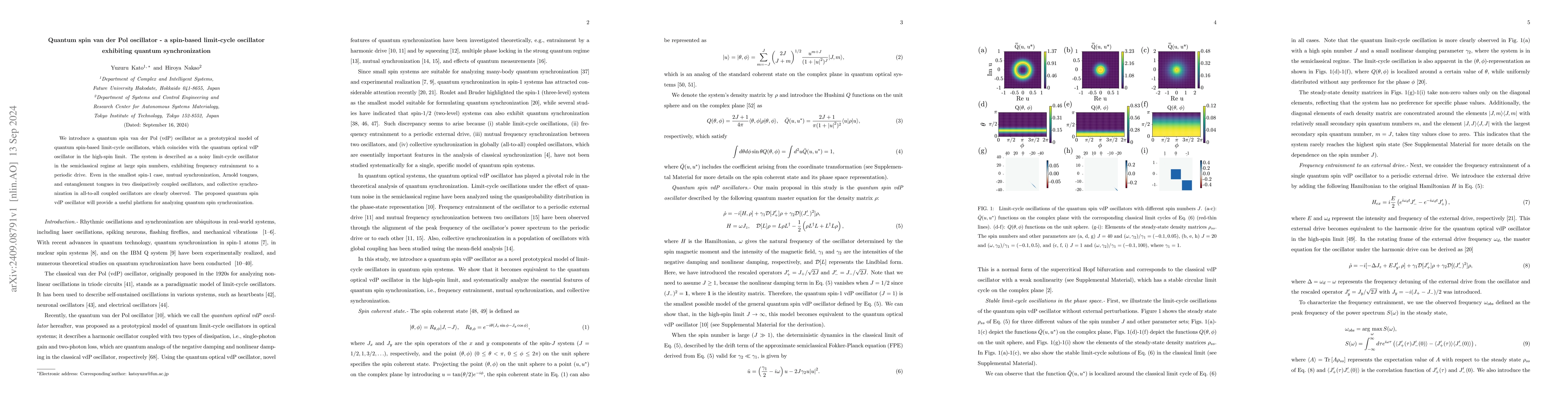 Thumbnail for Quantum spin van der Pol oscillator -- a spin-based limit-cycle
  oscillator exhibiting quantum synchronization