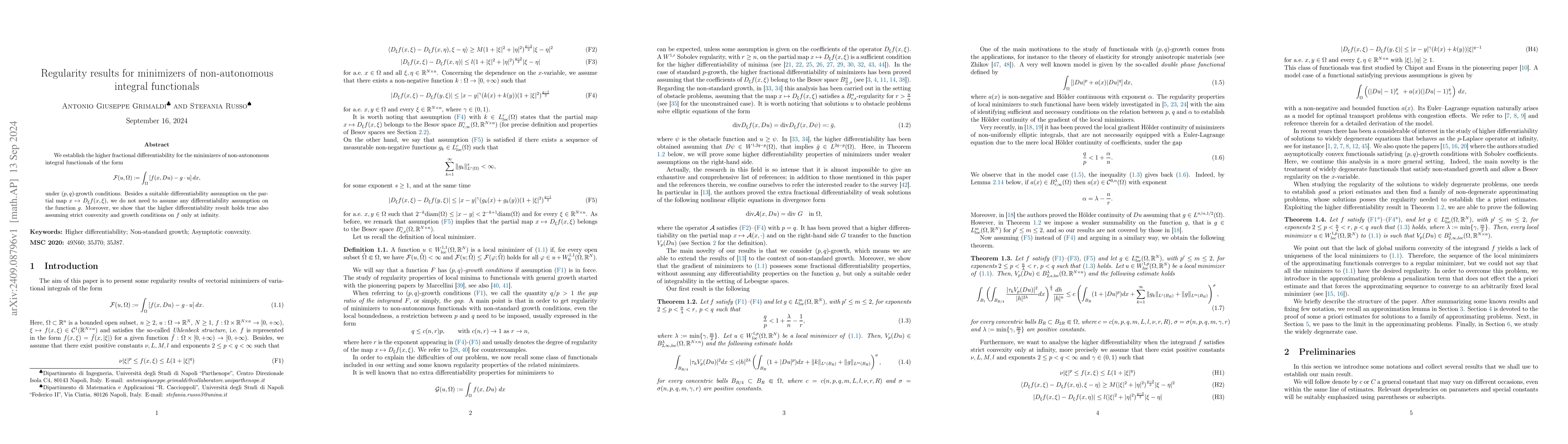 Thumbnail for Regularity results for minimizers of non-autonomous integral functionals