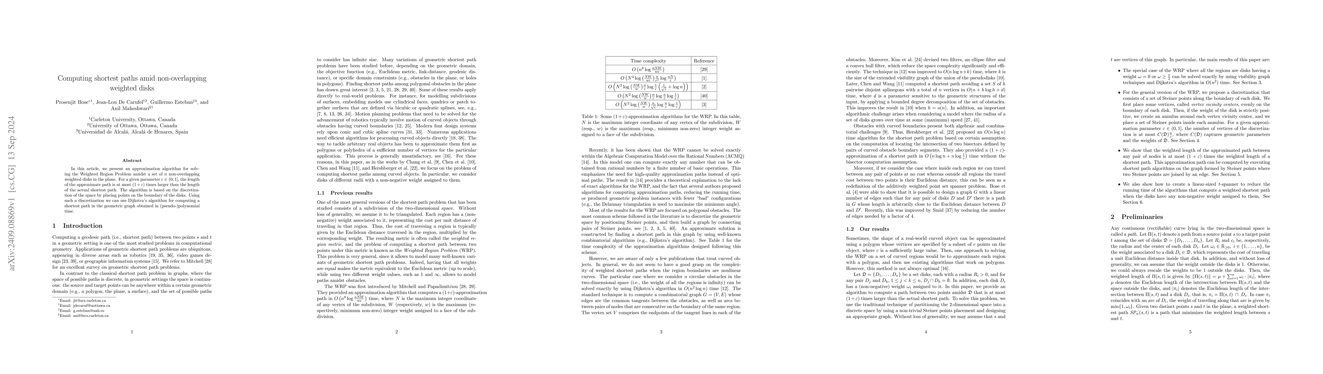 Thumbnail for Computing shortest paths amid non-overlapping weighted disks