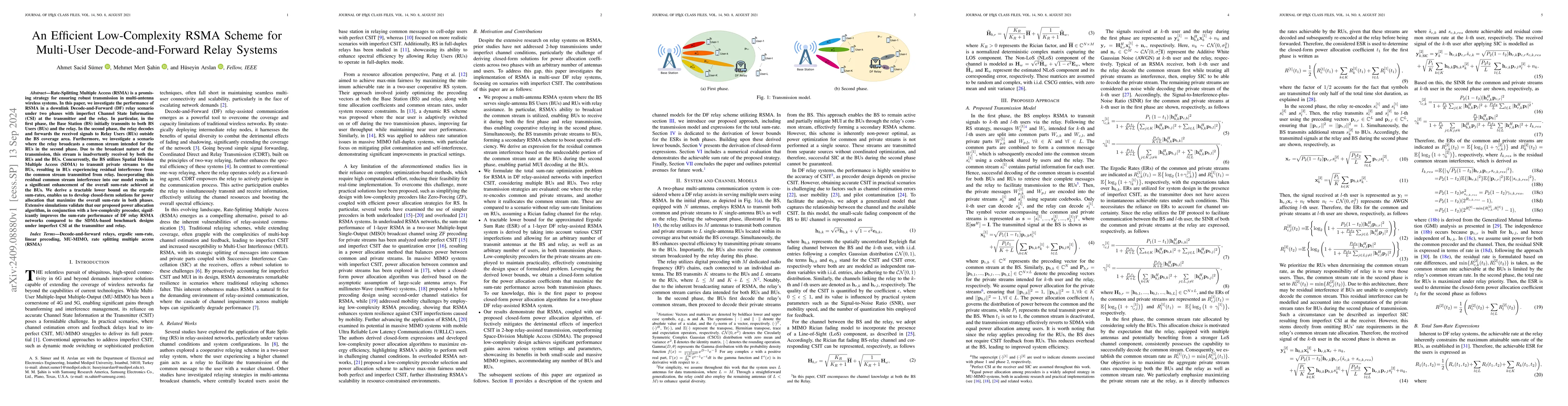 Thumbnail for An Efficient Low-Complexity RSMA Scheme for Multi-User
  Decode-and-Forward Relay Systems