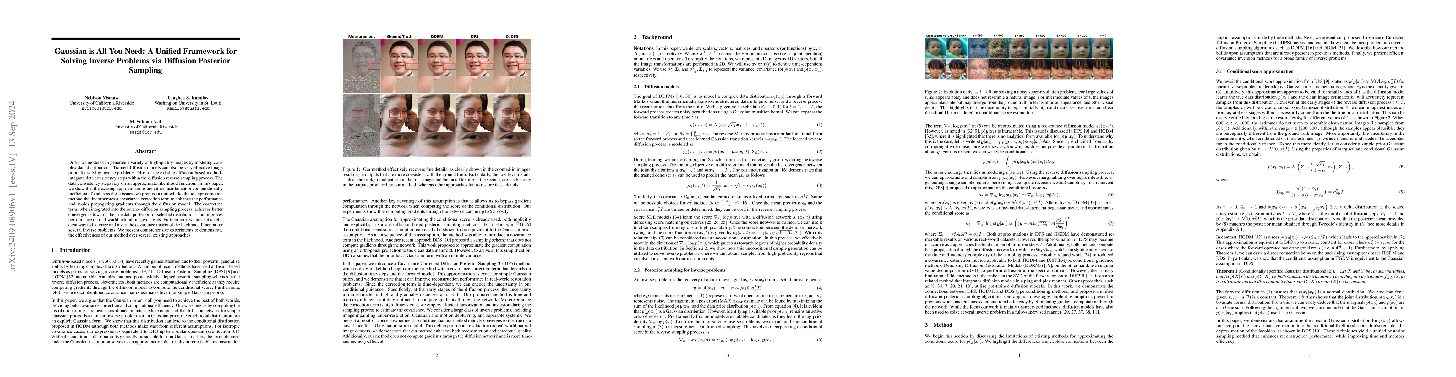 Thumbnail for Gaussian is All You Need: A Unified Framework for Solving Inverse
  Problems via Diffusion Posterior Sampling