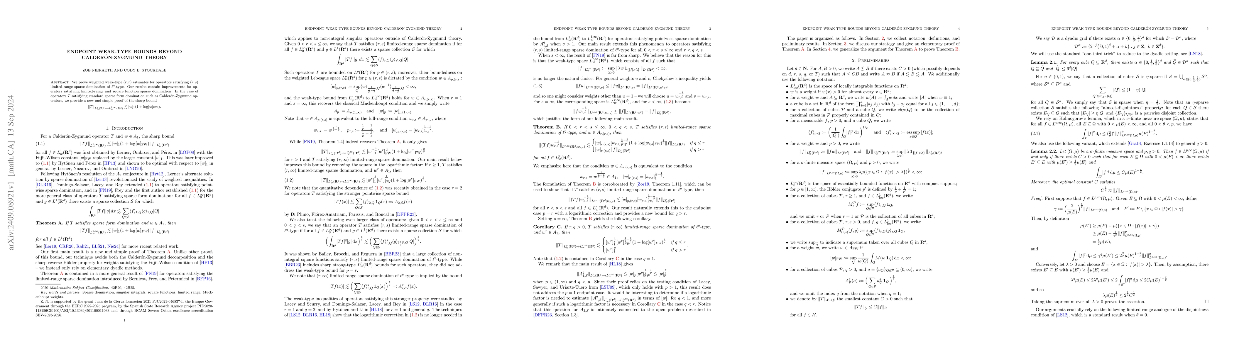 Thumbnail for Endpoint weak-type bounds beyond Calderón-Zygmund theory