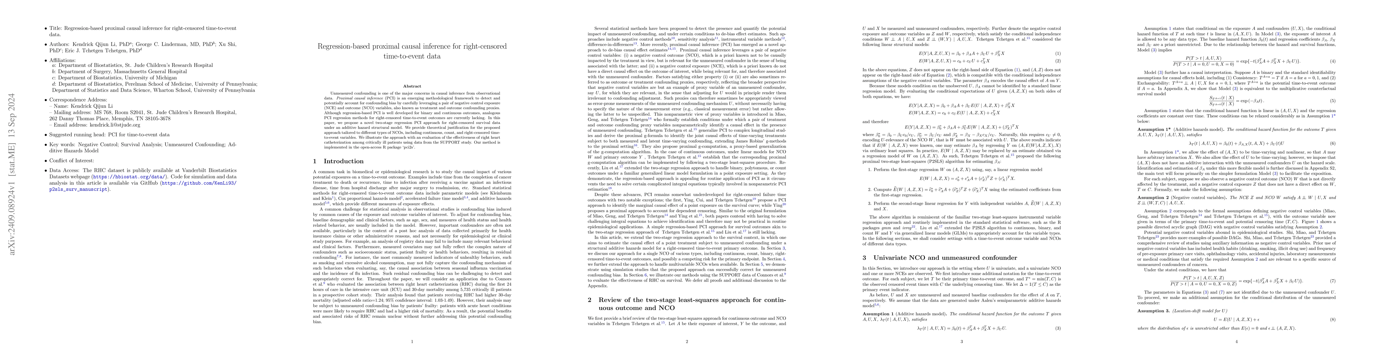 Thumbnail for Regression-based proximal causal inference for right-censored
  time-to-event data