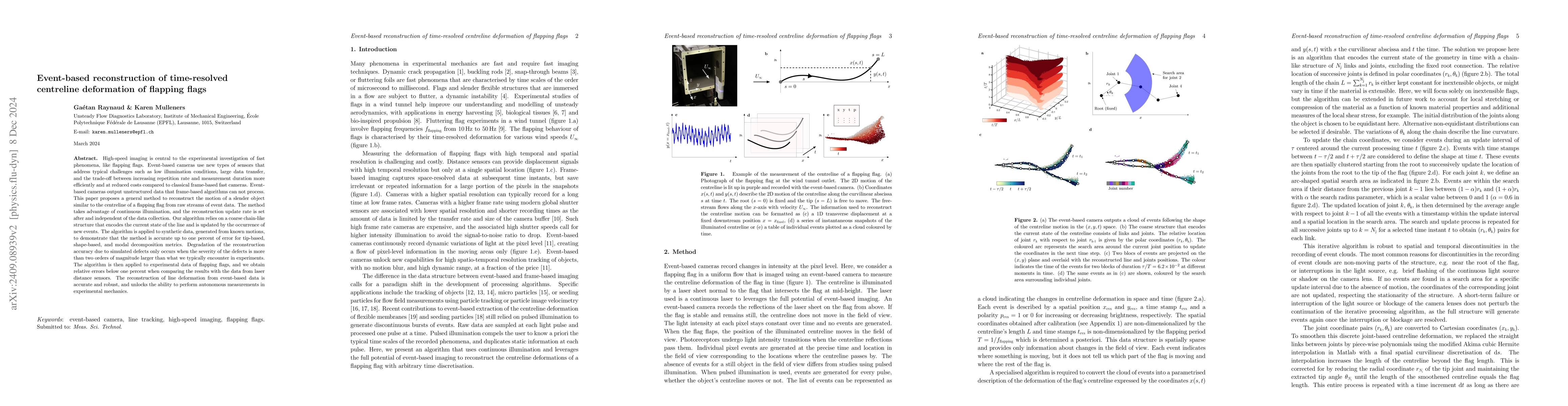 Thumbnail for Event-based reconstruction of time-resolved centreline deformation of
  flapping flags