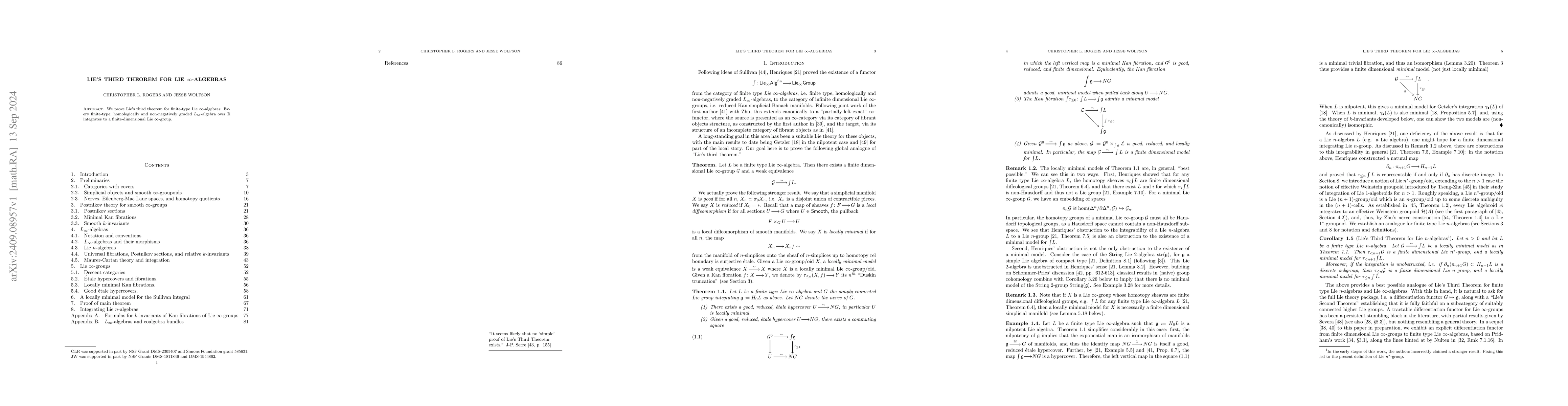 Thumbnail for Lie's Third Theorem for Lie $\infty$-Algebras