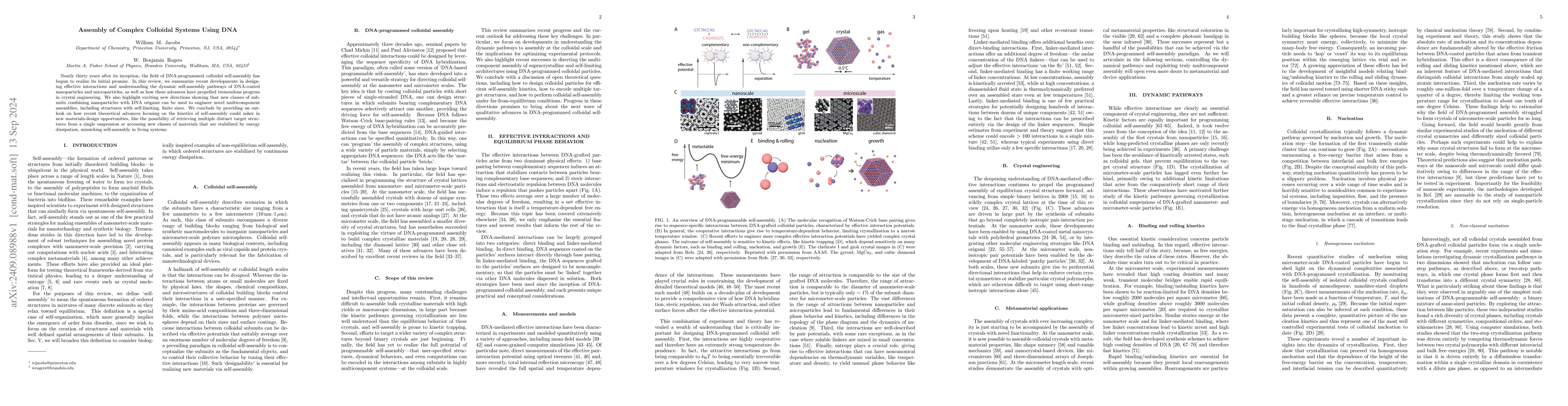 Thumbnail for Assembly of Complex Colloidal Systems Using DNA