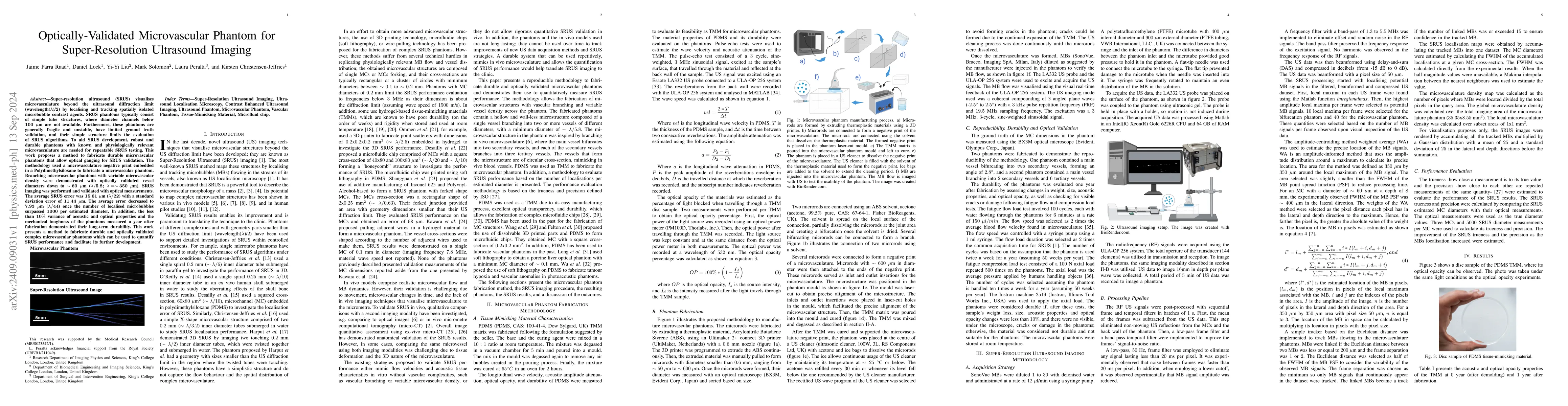 Thumbnail for Optically-Validated Microvascular Phantom for Super-Resolution
  Ultrasound Imaging