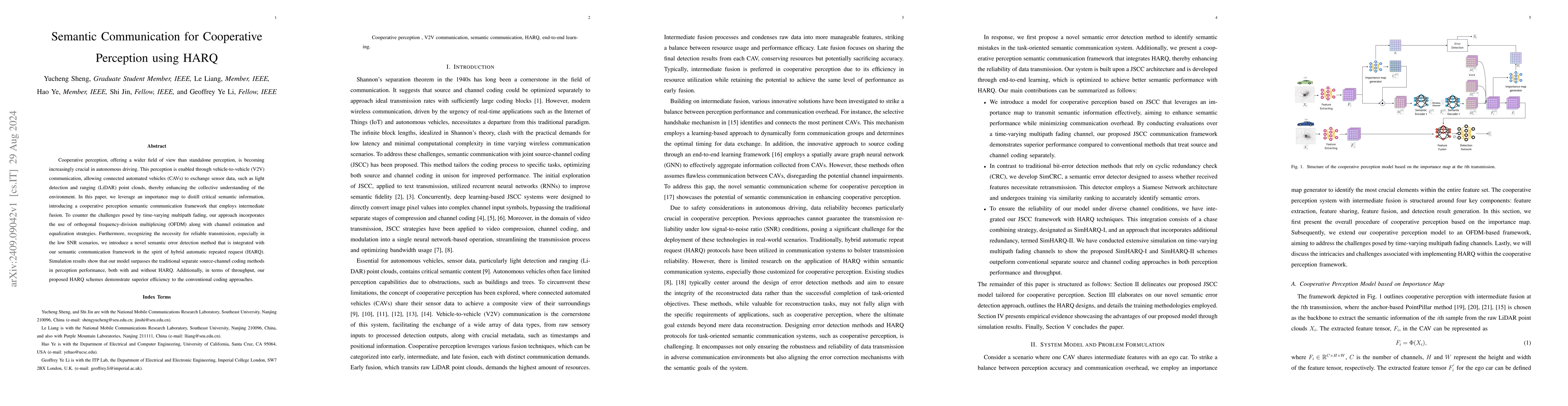 Thumbnail for Semantic Communication for Cooperative Perception using HARQ