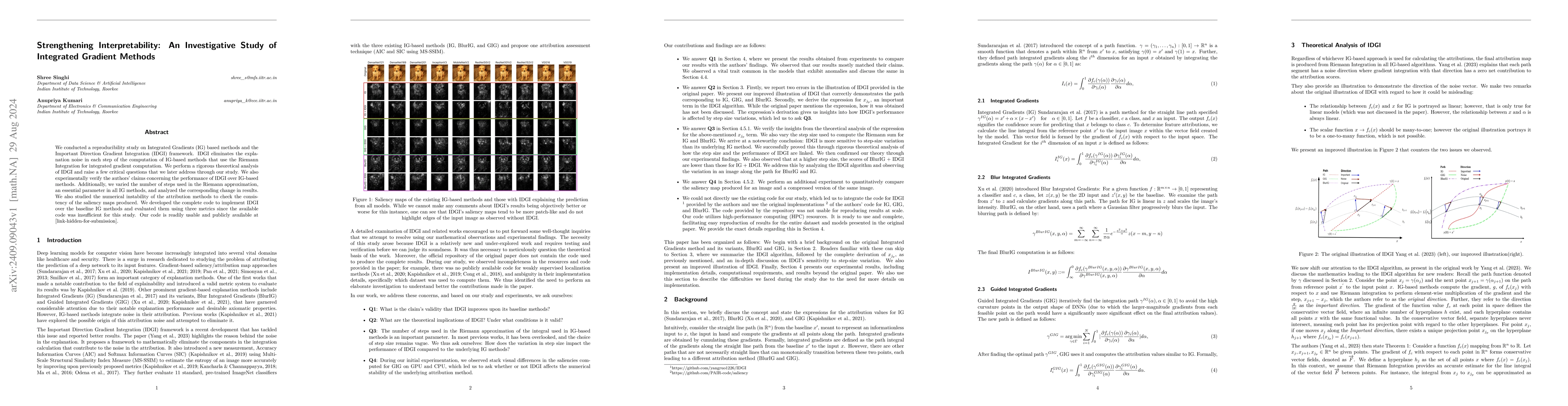 Thumbnail for Strengthening Interpretability: An Investigative Study of Integrated
  Gradient Methods