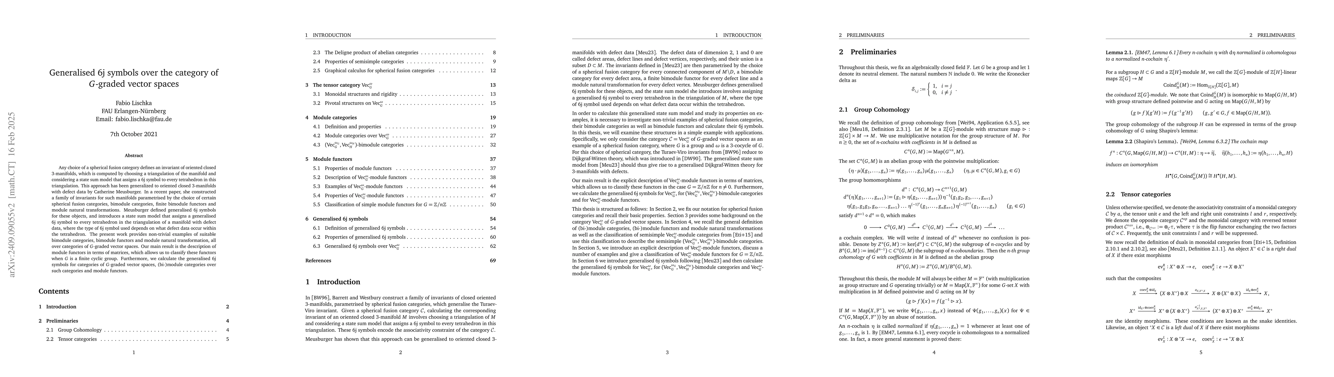 Thumbnail for Generalised 6j symbols over the category of $G$-graded vector spaces
